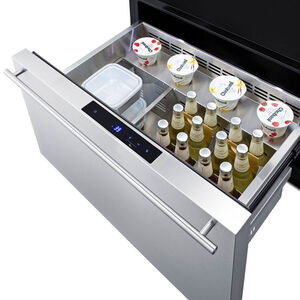 Summit 30 in. 2.5 cu. ft. Outdoor Single Refrigerator Drawer - Stainless Steel/Panel Ready, , hires