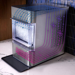 GE Profile 11 in. Smart Ice Maker with 3 lb. Ice Storage & Digital Control - Stainless Steel, , hires