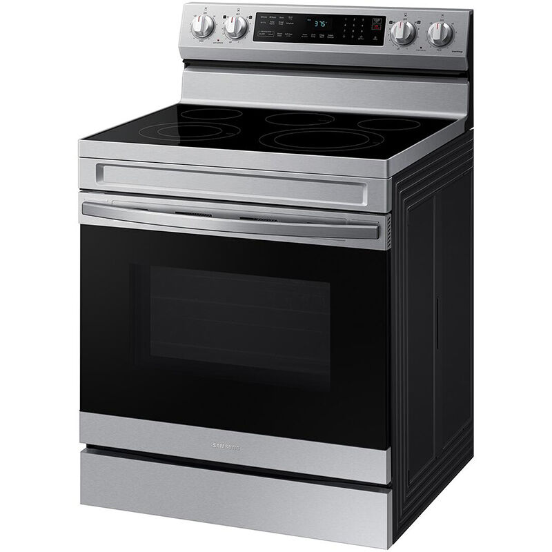 Samsung 30 in. 6.3 cu. ft. Smart Air Fry Convection Oven Freestanding Electric Range with 5 Smoothtop Burners - Stainless Steel, Stainless Steel, hires