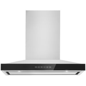 JennAir 30 in. Convertible Chimney Style Range Hood with 600 CFM, 4 Fan Speeds & 2 LED Lights - Stainless Steel, , hires