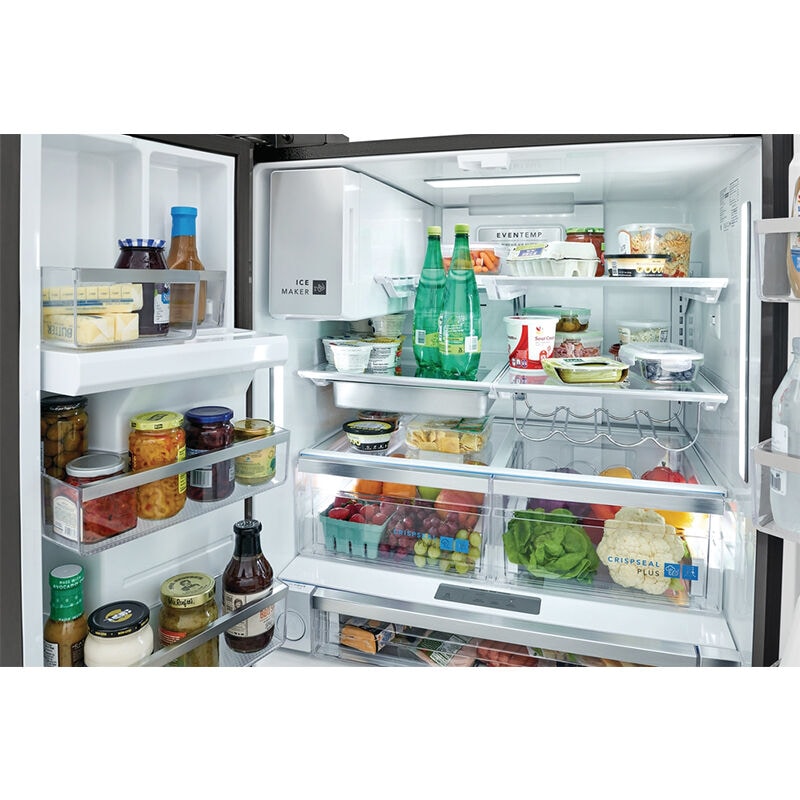 Frigidaire Gallery 36 in. 27.8 cu. ft. French Door Refrigerator with Ice & Water Dispenser - Smudge-Proof Black SS, Smudge-Proof Black SS, hires