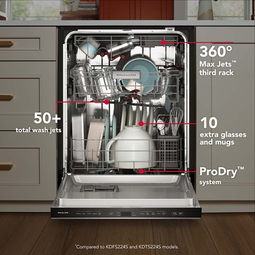KitchenAid 24 in. Top Control Dishwasher with 44 dBA Sound Level