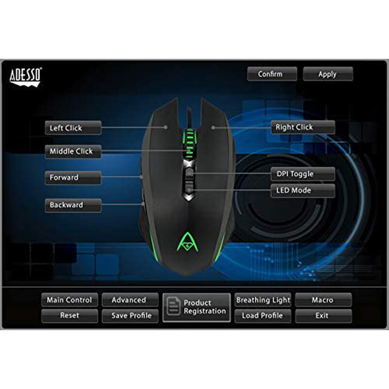 Adesso Multi-color 7-Button Programmable Gaming Mouse | P.C.