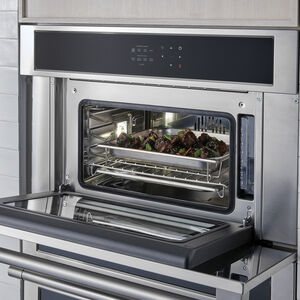 Monogram Statement Series 30" 1.3 Cu. Ft. Electric Wall Oven with True European Convection - Stainless Steel, , hires