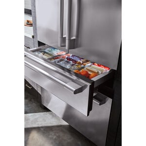 Signature Kitchen Suite 36 in. 19.3 cu. ft. Built-In Smart Counter Depth 4-Door French Door Refrigerator with Internal Water Dispenser - Custom Panel Ready, , hires