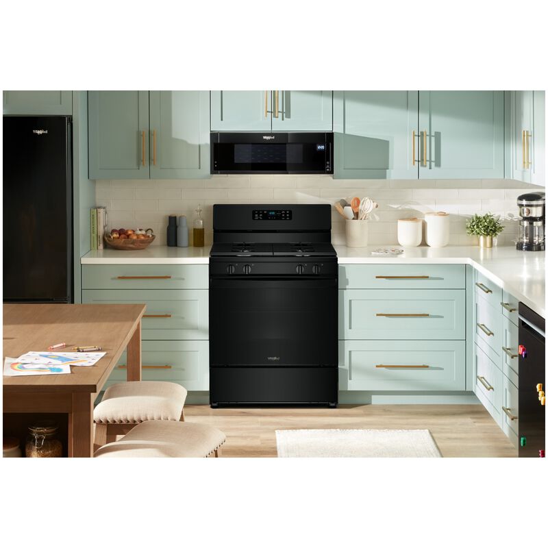 Whirlpool 30 in. 5.1 cu. ft. Gas Range with 4 Sealed Burners - Black, , hires