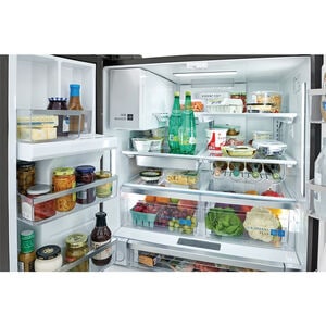 Frigidaire Gallery 36 in. 27.8 cu. ft. French Door Refrigerator with Ice & Water Dispenser - Smudge-Proof Black SS, Smudge-Proof Black SS, hires