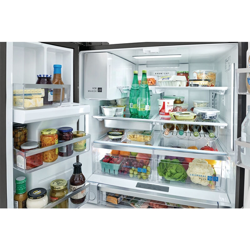 Frigidaire Gallery 36 in. 27.8 cu. ft. French Door Refrigerator with Ice & Water Dispenser - Smudge-Proof Black SS, Smudge-Proof Black SS, hires