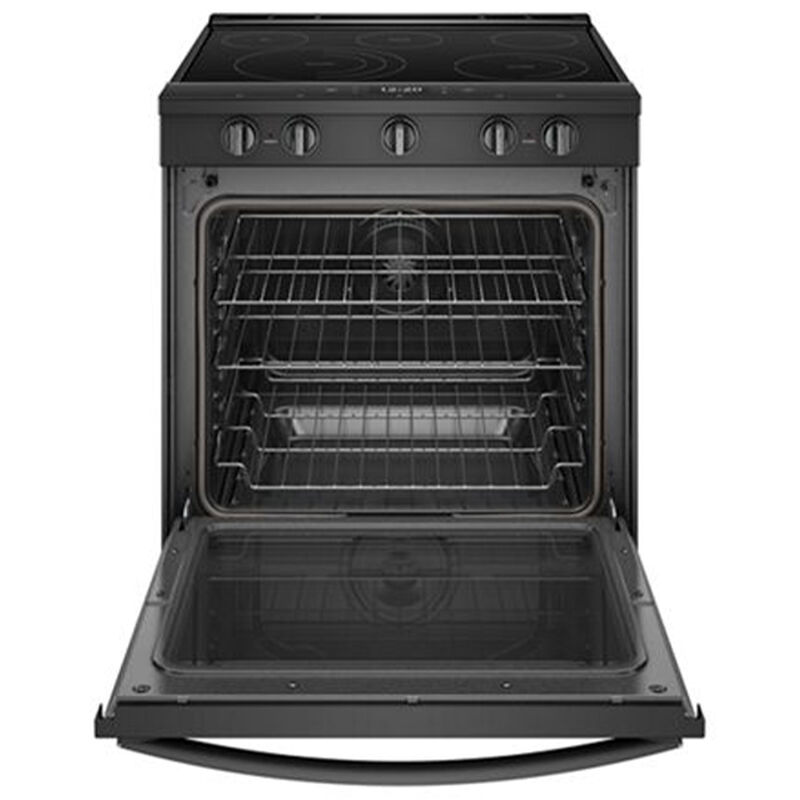 Whirlpool 30 in. 6.4 cu. ft. Smart Convection Oven Slide-In Electric Range with 5 Smoothtop Burners - Black, Black, hires