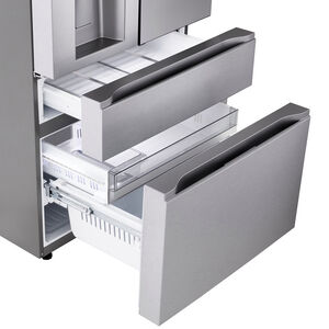 LG 36 in. 28.6 cu. ft. Smart 4-Door French Door Refrigerator with External Ice & Water Dispenser - PrintProof Stainless Steel, , hires