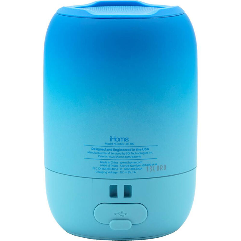 iHome iBT400 PLAYFADE Portable Bluetooth Speaker, Blue, hires