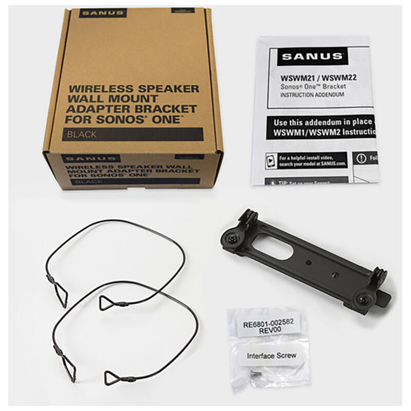 Sonos One Compatible Adapter Bracket for the SANUS Wireless Speaker Wall Mount, , hires