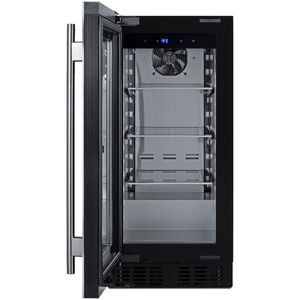 Summit 15 in. Built-In/Freestanding 1.8 cu. ft. Compact Left-Hinged Beverage Center with Adjustable Shelves & Digital Control - Stainless Steel, , hires