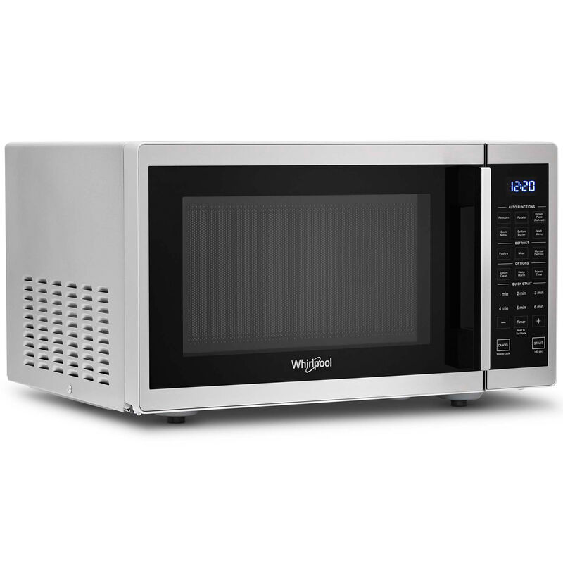 Whirlpool 19 in. 0.9 cu.ft Countertop Microwave with 10 Power Levels - Stainless Steel, , hires