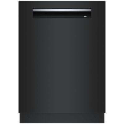 Bosch 800 Series 24 in. Smart Built-In Dishwasher with Top Control, 42 dBA Sound Level, 16 Place Settings, 8 Wash Cycles & Sanitize Cycle - Black | SHP78CM6N