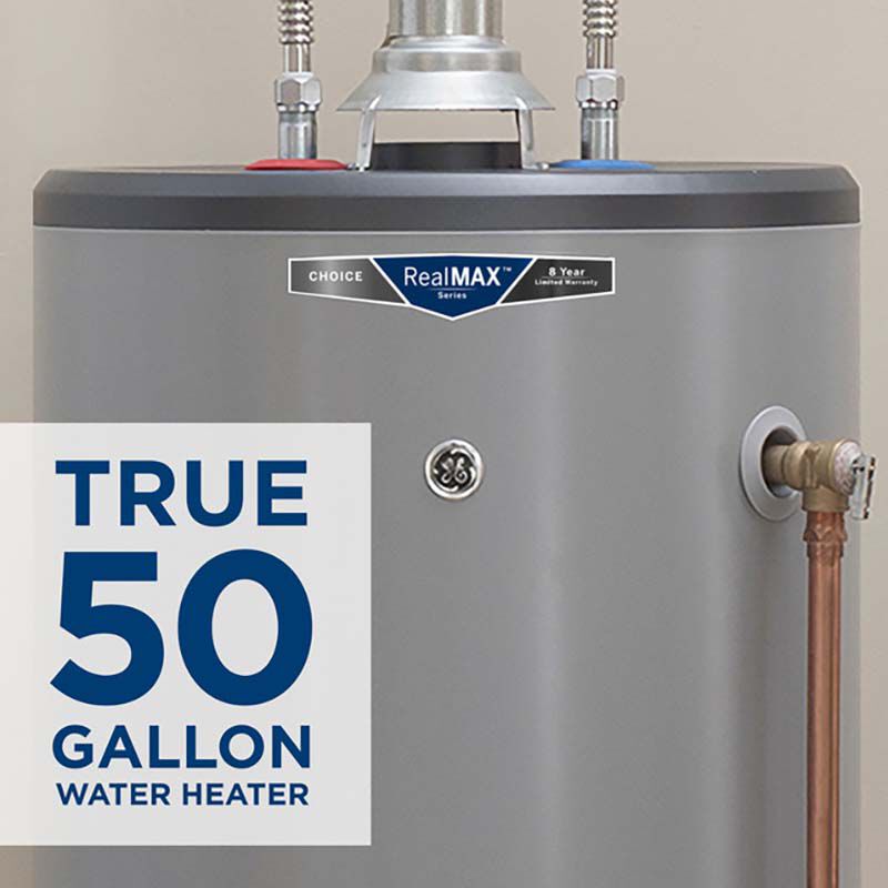 GE RealMax Choice LP Gas 50 Gallon Tall Water Heater with 8-Year Parts Warranty, , hires