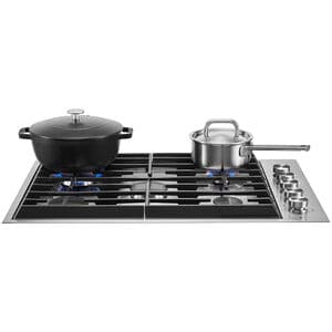 JennAir Euro-Style 30 in. 5-Burner Natural Gas Cooktop with Simmer Burner & Power Burner - Stainless Steel, , hires