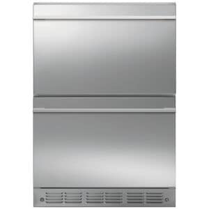 Monogram 24 in. 5 cu. ft. Double Refrigerator Drawers - Stainless Steel, , hires