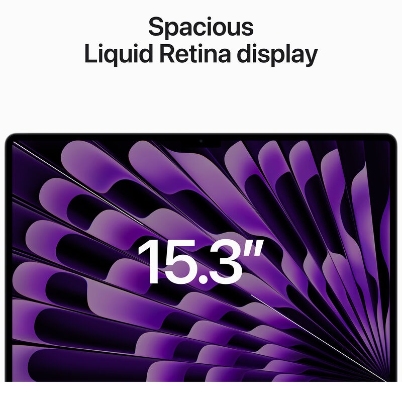 Apple MacBook Air 15.3" Retina Display,(Mid 2023) Apple M2, 8GB RAM, 512GB SSD, 10-core GPU, MacOS - Space Gray, , hires