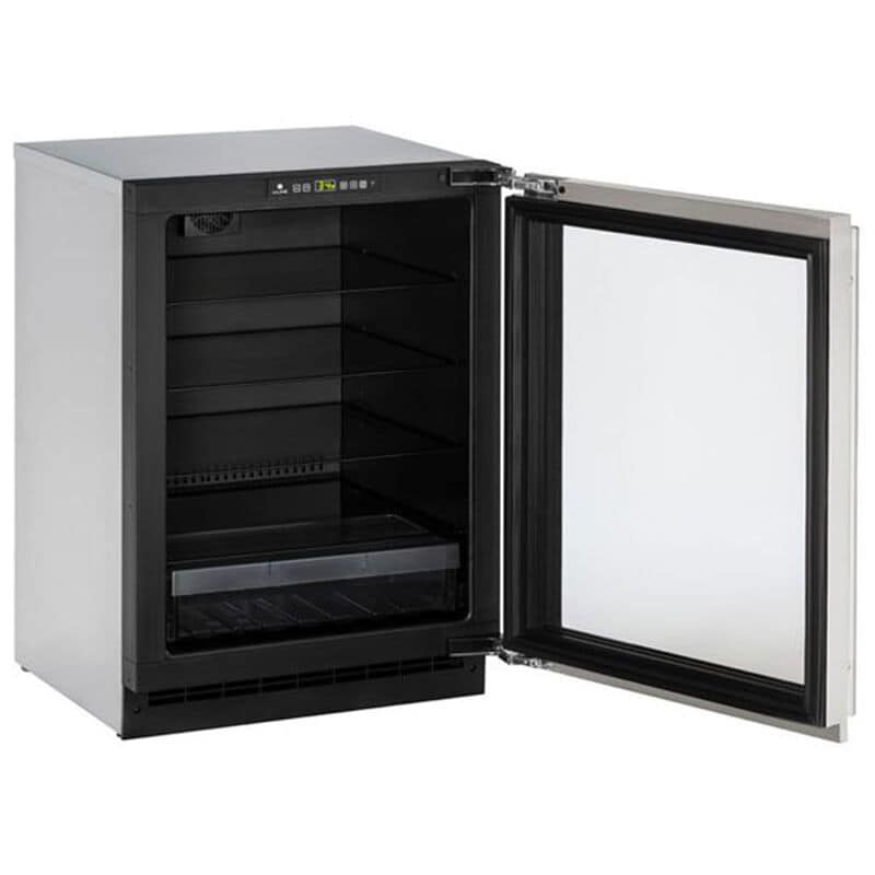 U-Line 2000 Series 24 in. 4.9 cu. ft. Built-In Undercounter Refrigerator - Stainless Steel, Stainless Steel, hires