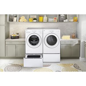 LG 27 in. 7.4 cu. ft. Smart Stackable Electric Dryer with Sensor Dry & AI Dry - White, , hires