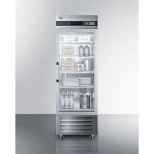 Summit 28 in. 23.0 cu. ft. Freezerless Refrigerator with Glass Door - Stainless Steel, , hires