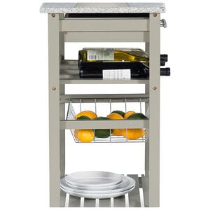 Cullen Kitchen Cart with Granite Top-Gray, , hires