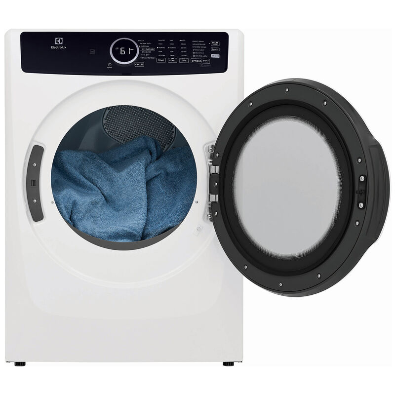 Electrolux 400 Series 27 in. 8.0 cu. ft. Stackable Electric Dryer with 7 Dry Programs, 6 Dry Options, Sanitize Cycle & Wrinkle Care - White, White, hires