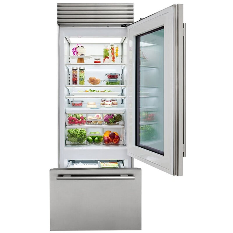 Sub-Zero Classic Series 30 in. Built-In 17.0 cu. ft. Smart Bottom Freezer Refrigerator with Professional Handles- Stainless Steel, , hires