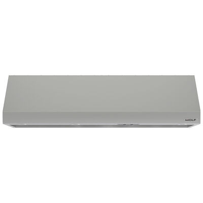 Wolf 66 in. Canopy Pro Style Range Hood, Ducted Venting & 4 Halogen Lights - Stainless Steel | PW662418