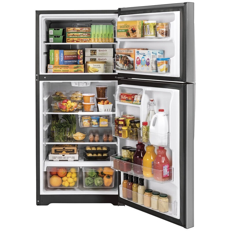 GE 30 in. 19.2 cu. ft. Garage Ready Top Freezer Refrigerator - Fingerprint Resistant Stainless, Stainless Steel, hires