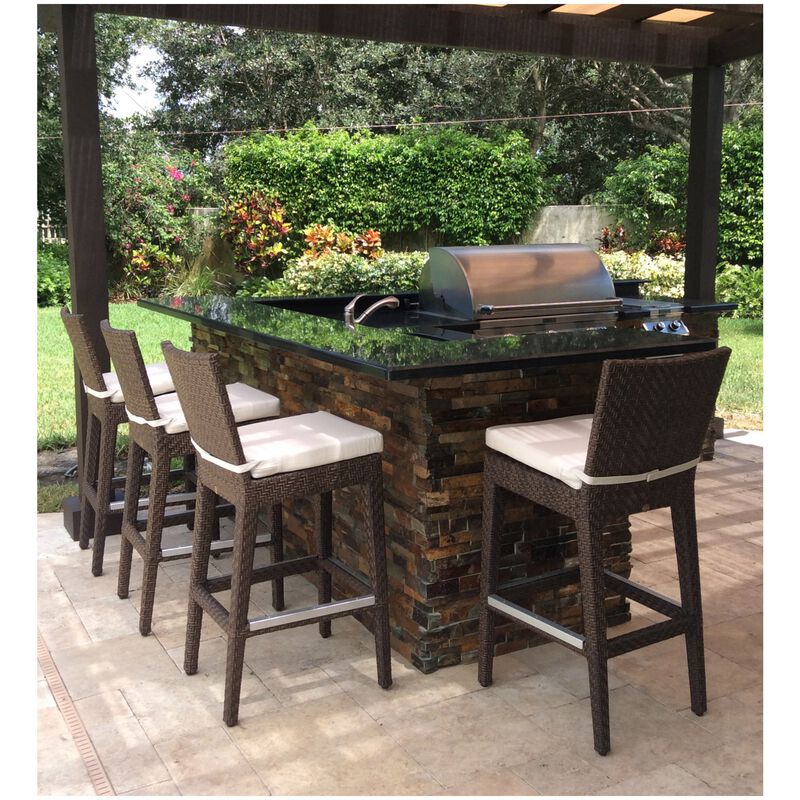 Pelican Reef Atlantis Set of 2 Barstools with Cushion, , hires