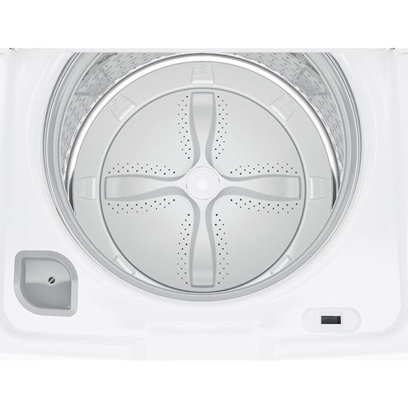 GE 27 in. 4.4 cu. ft. Top Load Washer - White on White with Silver Backsplash, , hires