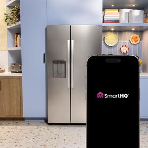 GE 36 in. 23.5 cu. ft. Smart Counter Depth Side-by-Side Refrigerator with Ice & Water Dispenser - Fingerprint Resistant Stainless, , hires