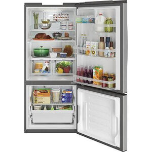 GE 30 in. 20.9 cu. ft. Bottom Freezer Refrigerator - Stainless Steel, Stainless Steel, hires