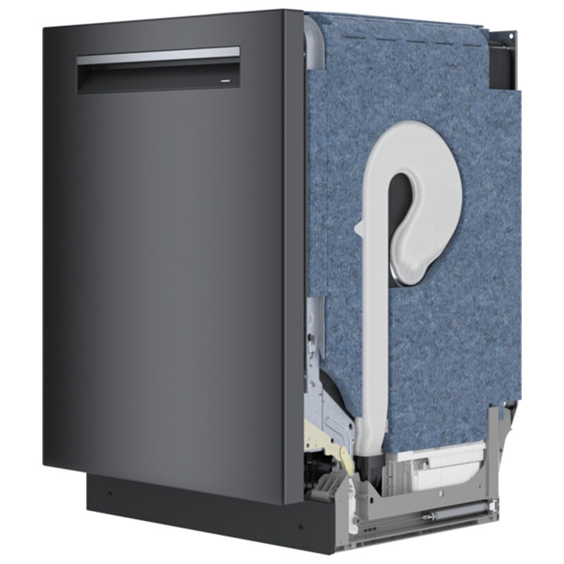 Bosch 800 Series 24 in. Top Control Smart Dishwasher with 42 dBa Sound Level, 3rd-Rack, CrystalDry & Pocket - Black Stainless, Black Stainless, hires