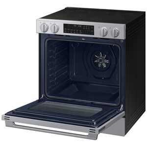 Samsung Bespoke 30 in. 6.3 cu. ft. Smart Air-Fry True European Convection Slide-In Electric Range with Radiant Burners - Stainless Steel, Stainless Steel, hires