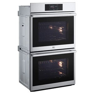 LG Studio 30 in. 9.4 cu. ft. Smart Front Control Speed/ SteamElectric Double Wall Oven with True European Convection - Stainless Steel, , hires