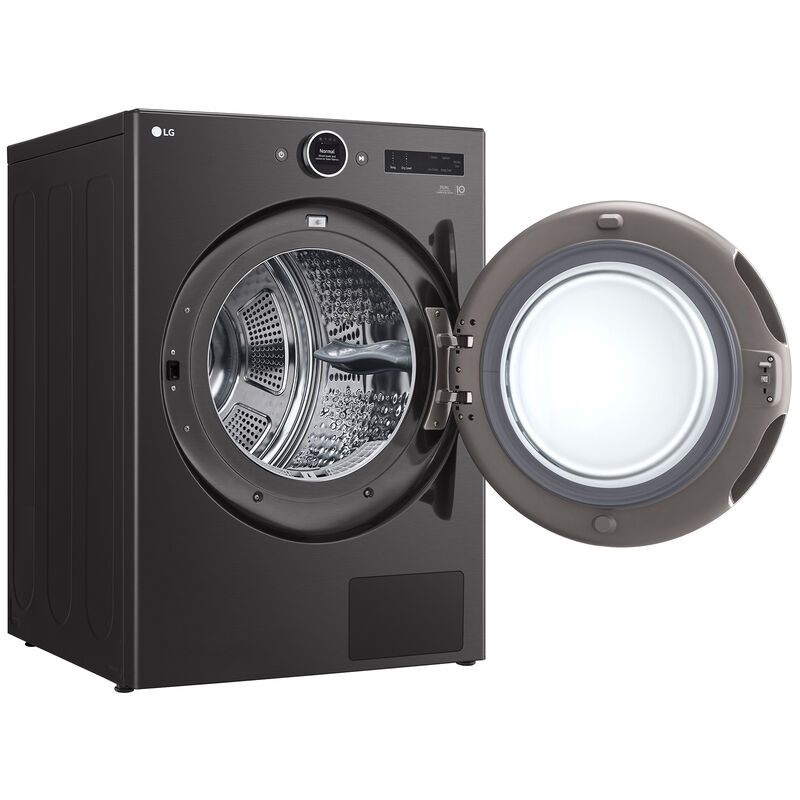 LG 27 in. 7.8 cu. ft. Smart Stackable Electric Dryer with Dual Inverter HeatPump Technology, Inverter Direct Drive Motor System & Sensor Dry - Black Steel, , hires