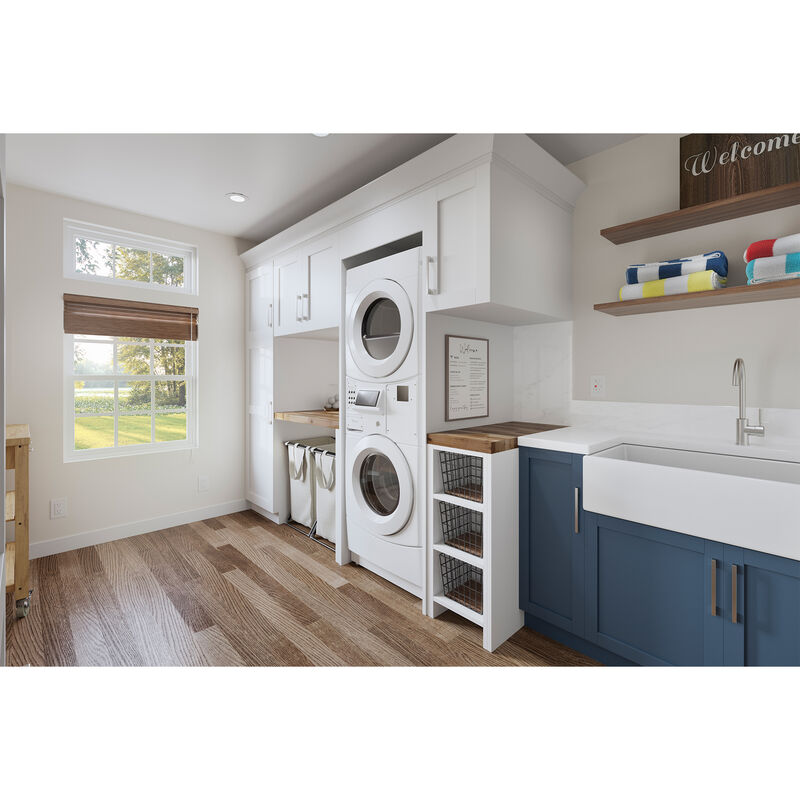 Whirlpool 27 in. 3.1 cu. ft. Electric Front Load Commercial Laundry Center - White, , hires