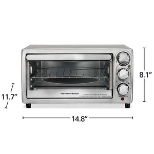 Hamilton Beach 4-Slice Toaster Oven - Stainless Steel, , hires