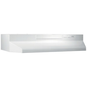 Broan F40000 Series 36 in. Standard Style Range Hood with 2 Speed Settings, 230 CFM & 1 Incandescent Light - White, , hires