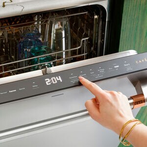Cafe 24 in. Top Control Smart Dishwasher with 44 dBa Sound Level, 3rd-Rack & Dual Convection Ultra Dry - Matte White, , hires