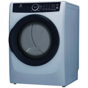 Electrolux 400 Series 27 in. 8.0 cu. ft. Stackable Electric Dryer with Luxury-Quiet Sound System, Sanitize Cycle, Steam Cycle & Sensor Dry - Glacier Blue, Glacier Blue, hires