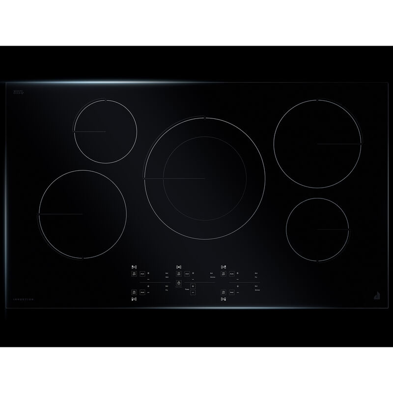 JennAir Oblivian Glass Series 36 in. Induction Cooktop with 5 Smoothtop Burners - Black, , hires