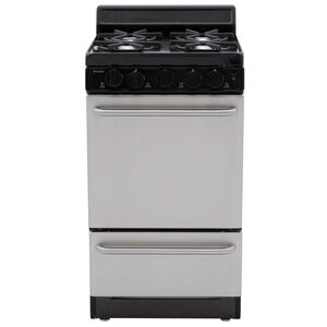 Premier 20 in. 2.4 cu. ft. Oven Freestanding Gas Range with 4 Open Burners - Stainless Steel, , hires