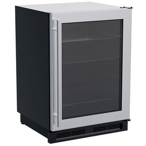 Marvel 24 in. 5.7 cu. ft. Built-In Beverage Center with Glass Door & Digital Control - Stainless Steel, , hires