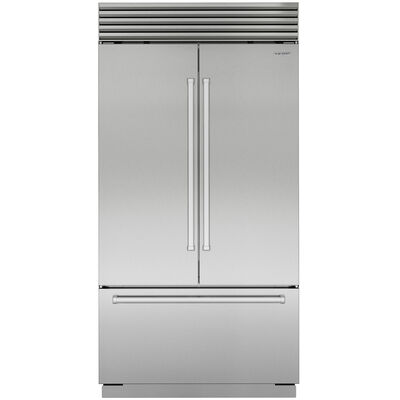Sub-Zero Classic Series 42 in. Built-In 24.7 cu. ft. Smart French Door Refrigerator with Internal Filtered Water Dispenser - Stainless Steel | CL425UFDIDSP
