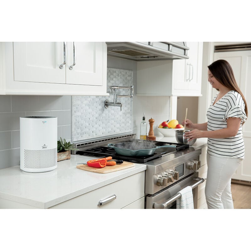 Air purifier top in kitchen