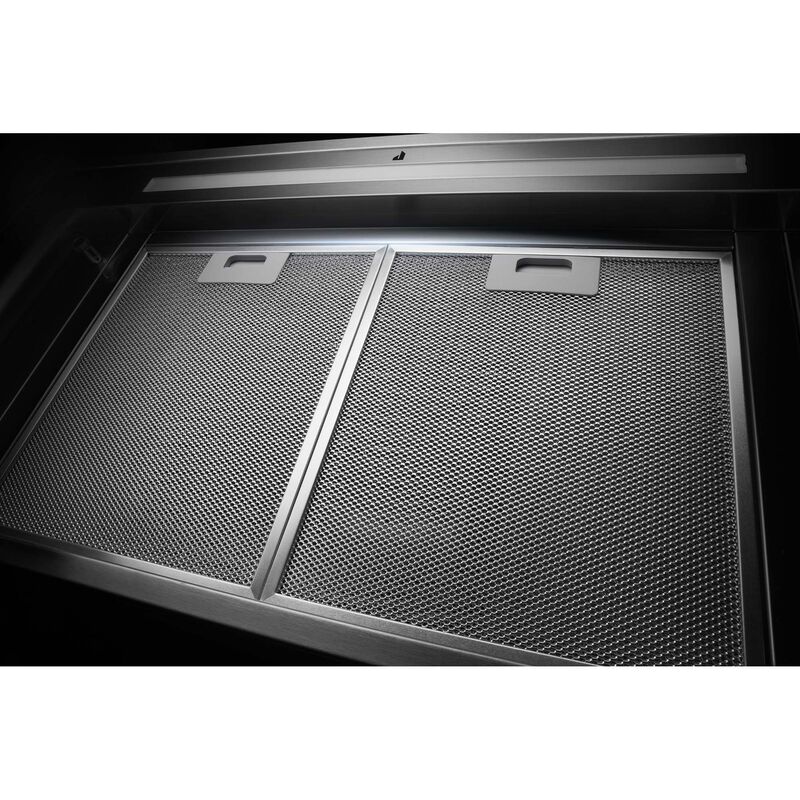 JennAir 36 in. Convertible Chimney Style Range Hood with 585 CFM, 3 Fan Speeds & 1 LED Light - Stainless Steel, , hires